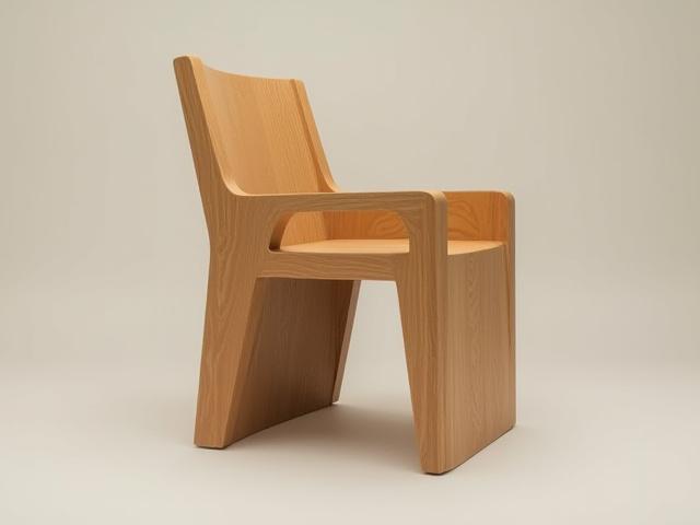 Håndlaget Eikestol av høy kvalitet, detaljert utførelse